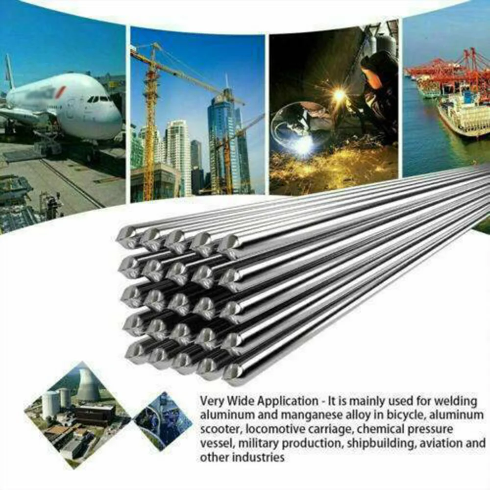 30pcs Aluminum Flux Cored Welding Rods 33cm 6mm for High Strength and Efficiency in Welding Aluminum Materials