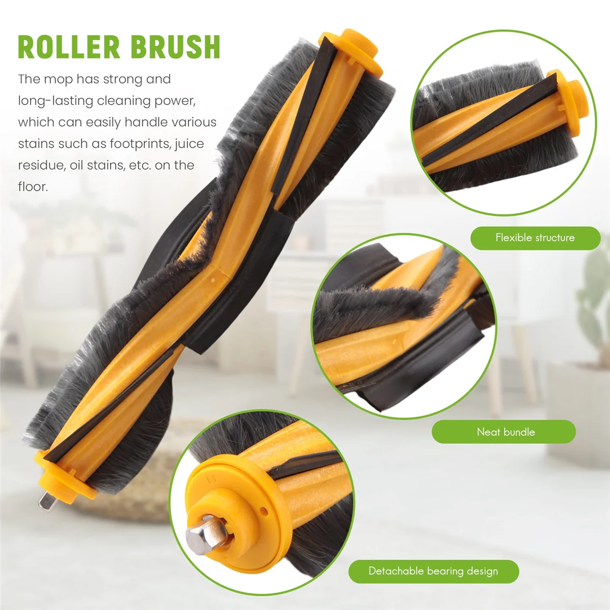 مكنسة كهربائية روبوت بفلتر HEPA ، فرشاة رئيسية ، فرشاة جانبية ، قطع غيار ، Ecovacs Deebot Ozmo 900 ، DN5G