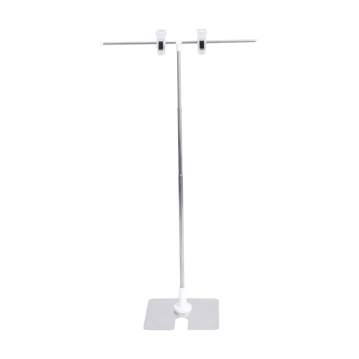 T Type Telescopic Poster Stand Stainless Steel Anti Shake Two Way Visual Display Rack for Store Supermarket T Type Poster Stand