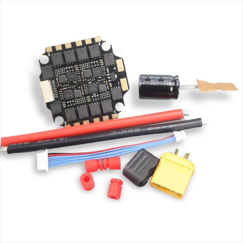 

4-in-1 electric regulator 60A ESC 60A 60A ESC 4 in 1 BLHeli-S DSHOT600 3-6S brushless ESC LANRC for RC FPV racing drone