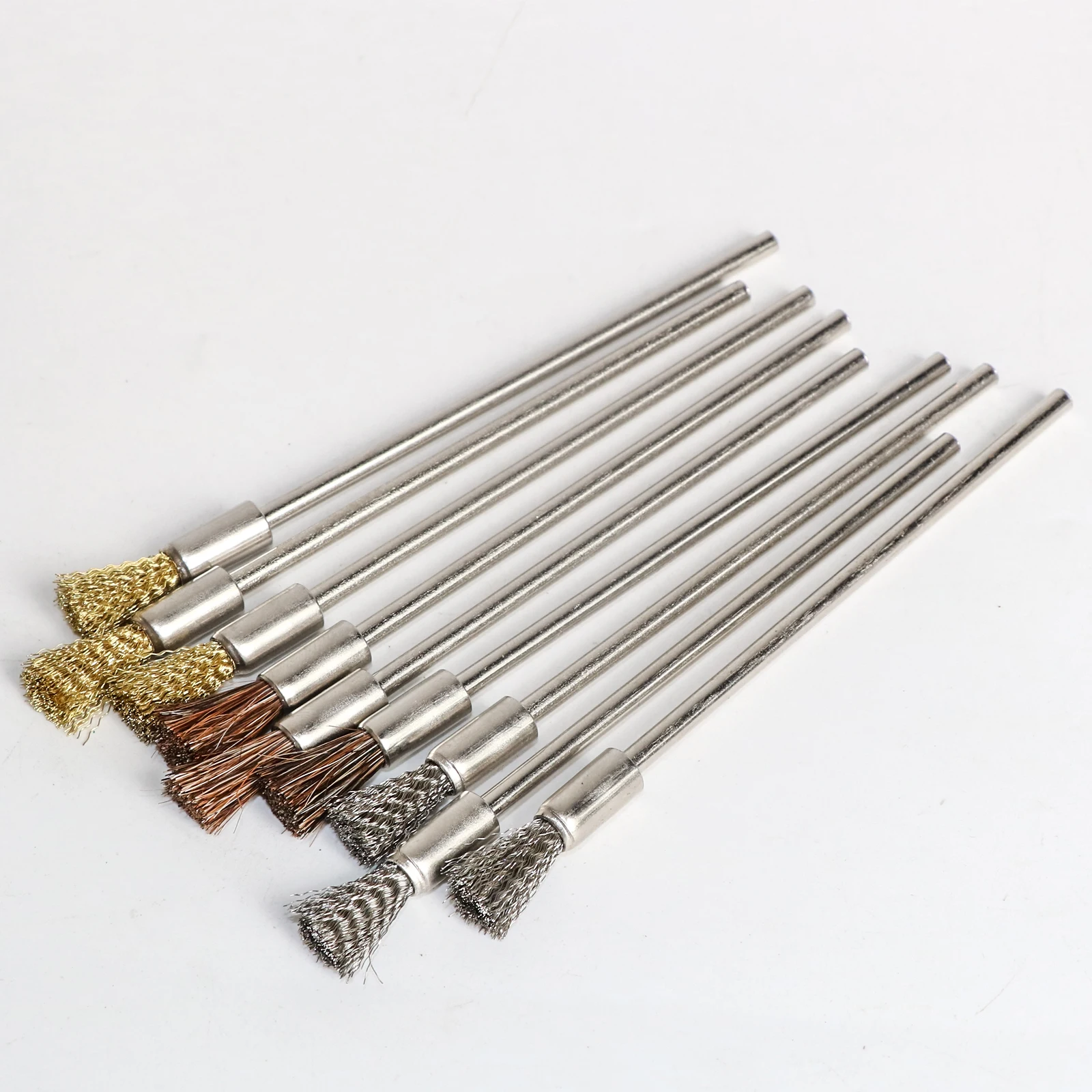 3pcs Suitable Brass Wire Wheel Brush Shank For Rotary Drill Tool Clean Polish Shank Fits Rotary Tool Accessory