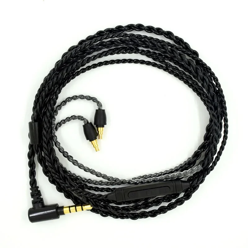 IE40 PRO wire control with microphone plated earphones, audio cable upgrade cable replacement cable