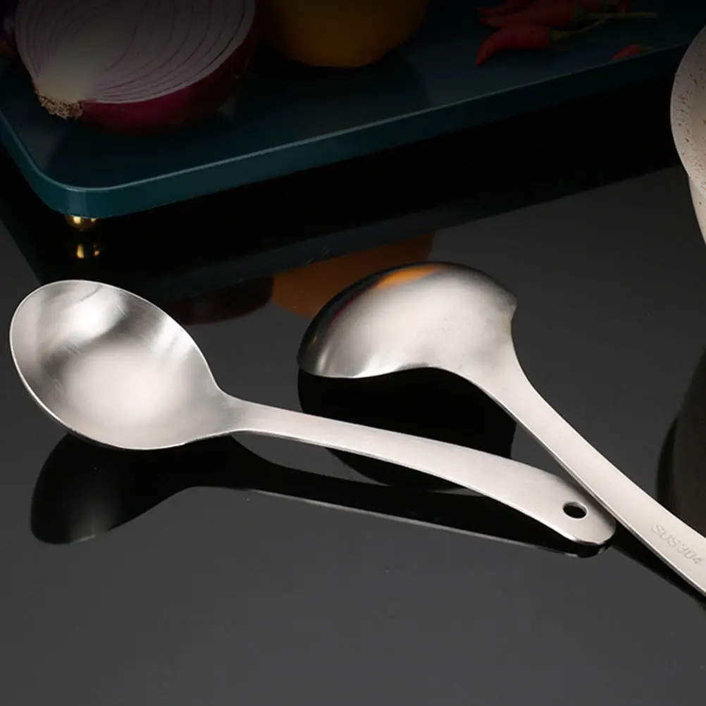 

Stainless Steel Spoon Long Handle Soup Serving Spoon Kitchen Utensil For Home Restaurant Easy Clean Elegant Gift Idea