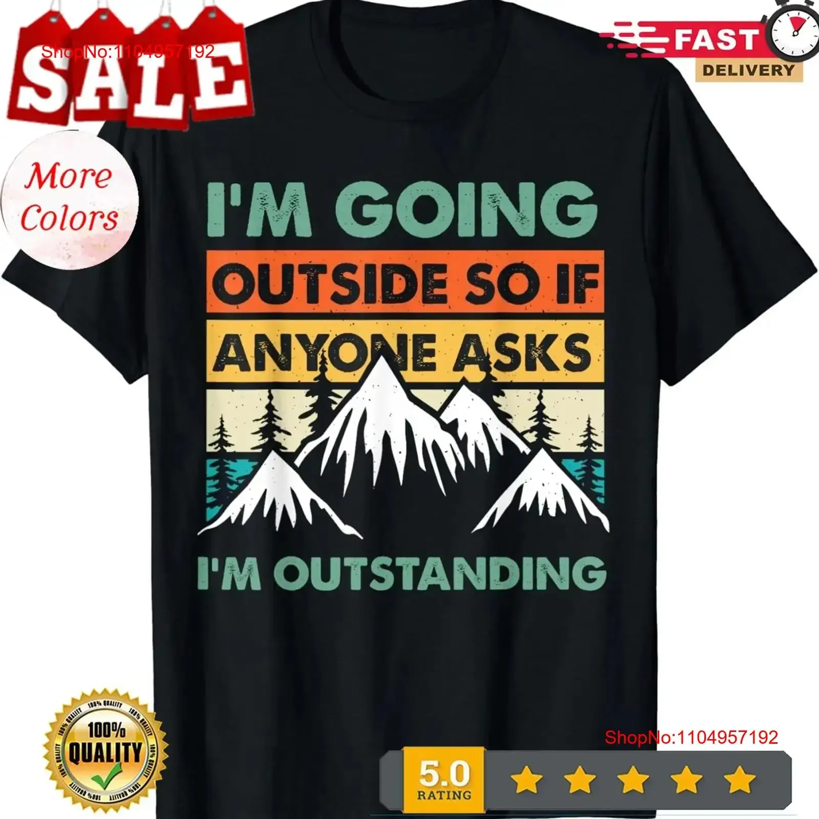 

Funny Outdoor and Camping Quote Outstanding T Shirt vintage Washed homme graphic Comfortable Slightly streetwear Casual fashion