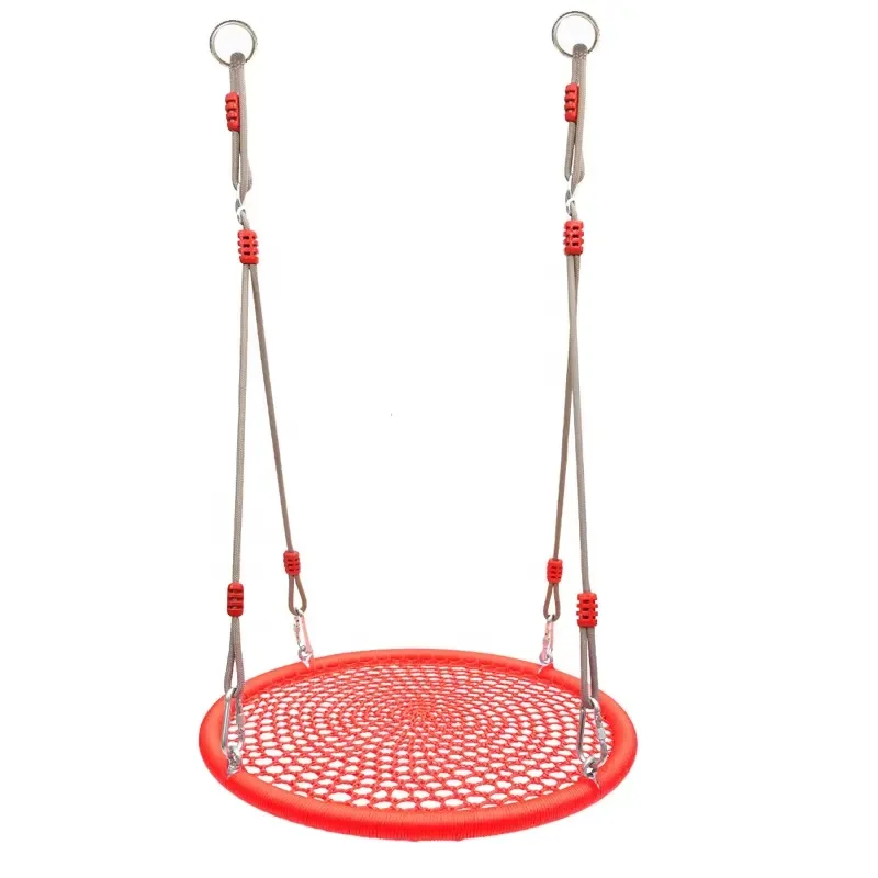80/100cm Round Spider Web Rope Net Swing for Kids Outdoor Playground Tree Nest Swing