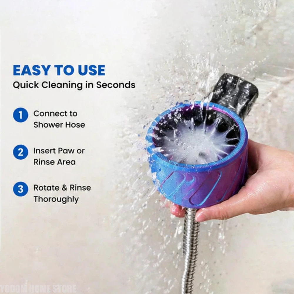 Big 8cm G1/2 Multifunctional Men's Hygiene Shower Nozzle Full Cleaning Massage Sprayer with Dog Cat Foot Wash Tool