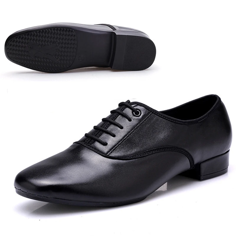 Sell Well Men Standard Dance Shoe Ballroom Shoe Professional Genuine Leather Latin Dance Shoes Practice Competition