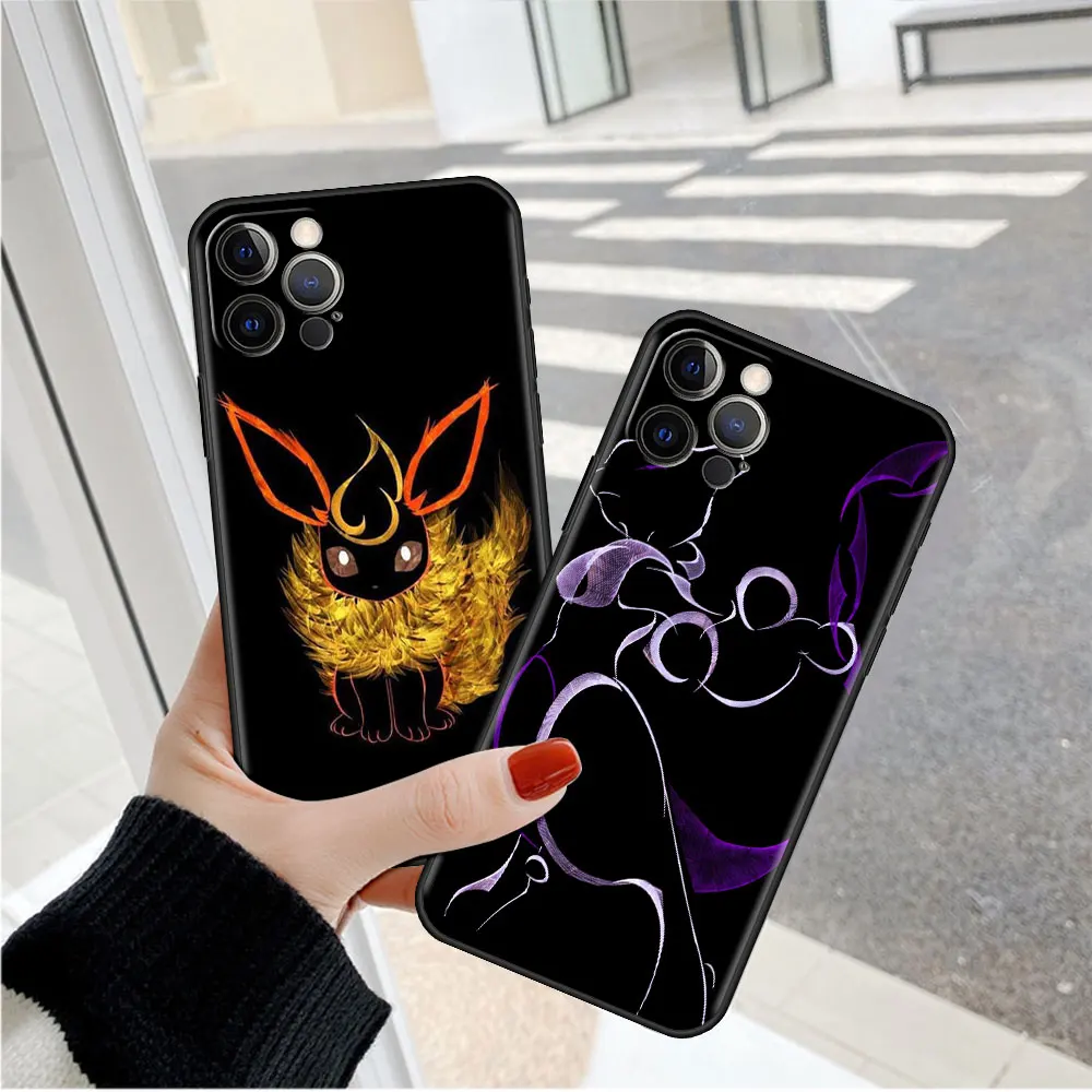 ShockProof Phone Case For Apple iPhone 14 11 13 12 Pro Max 7 8 6 6S 14 Plus XR X XS max SE Soft Fundas Pokemon Eevee Elves