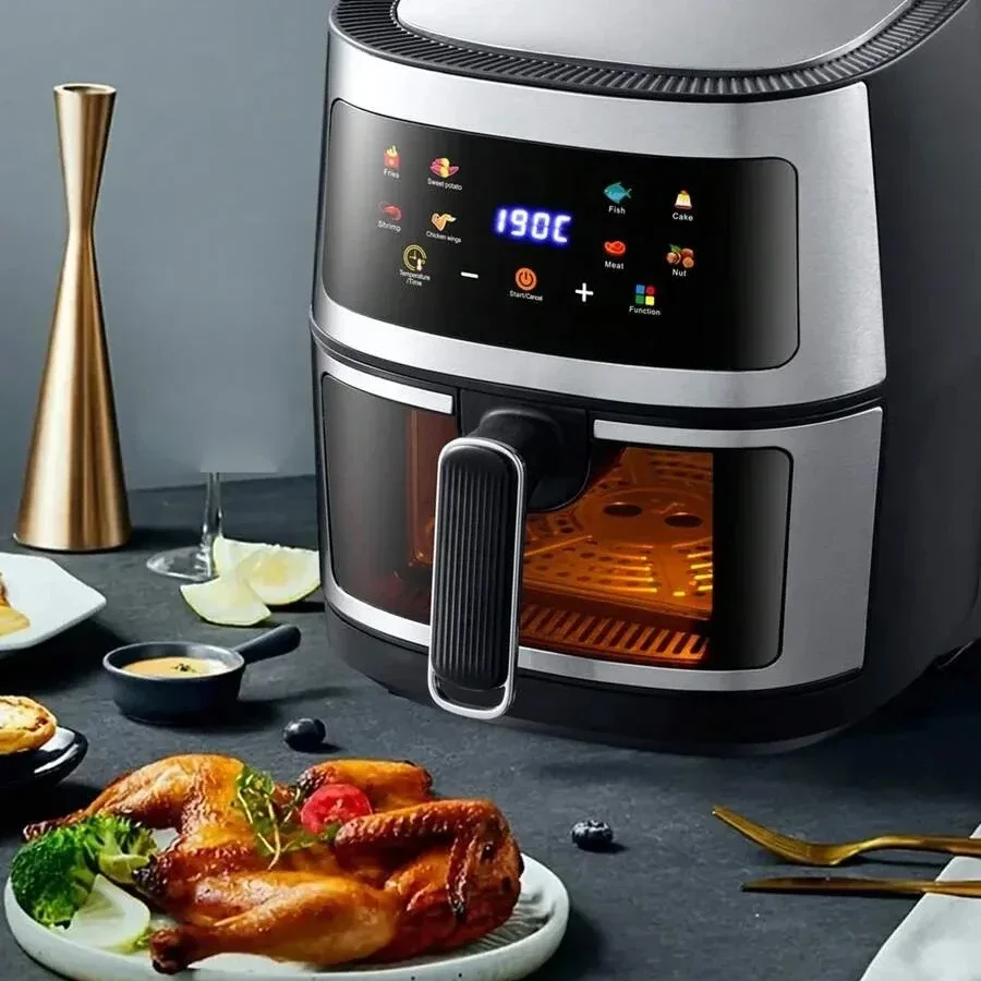 Custom Logo Manufacturer Home Kitchen Easy Cooking Nonstick 8l Smart Electric Digital Touch Screen Air Fryer