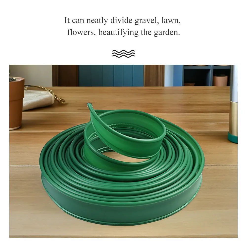 Plastic Grass Edging Fence Belt Bright Green Weatherproof Gardening Isolation Strip Lawn Edging Strip Garden Barrier
