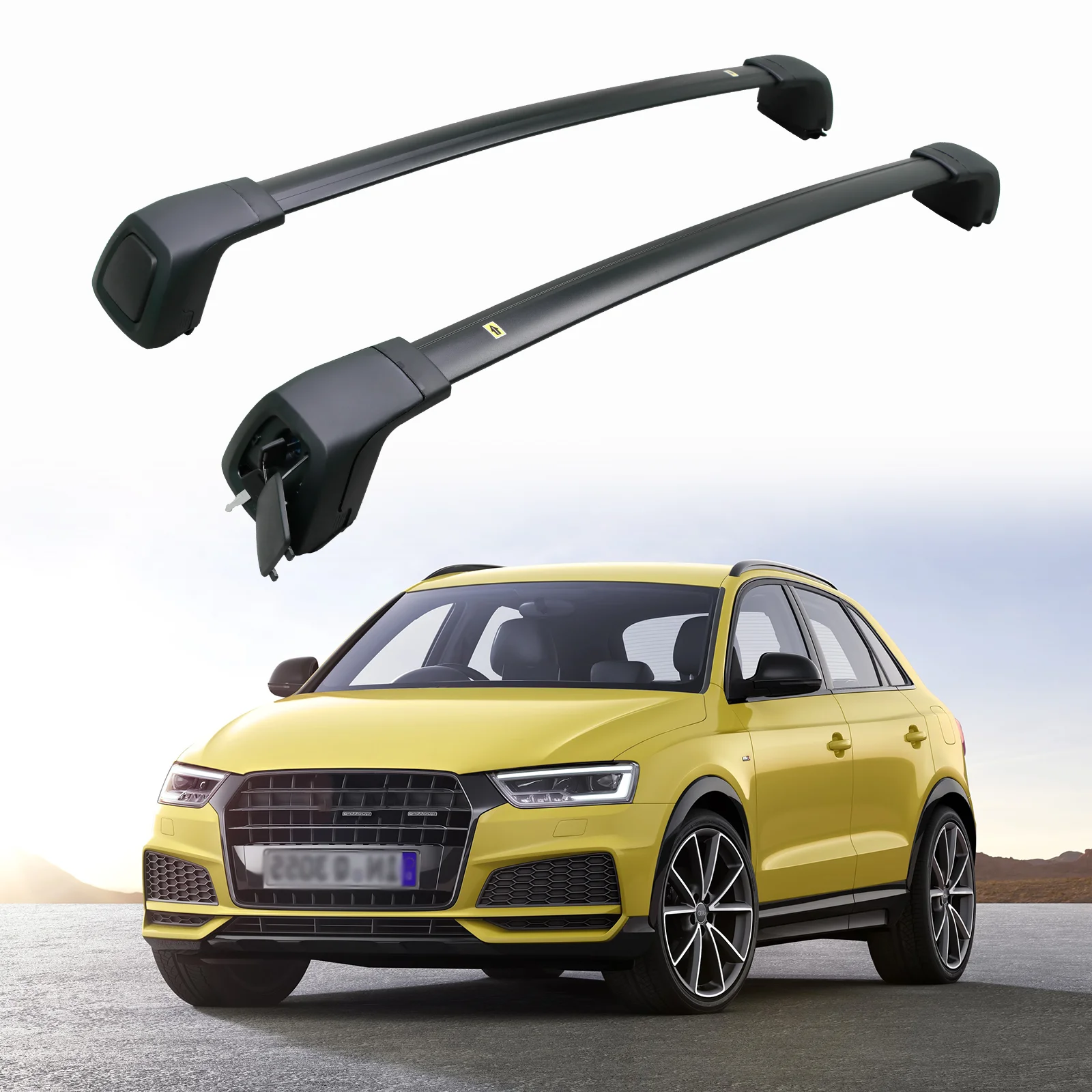 

Lockable 165lb Roof Racks Cross Bars fit for Audi Q3 2015-2018 Cross Rails 2PCS