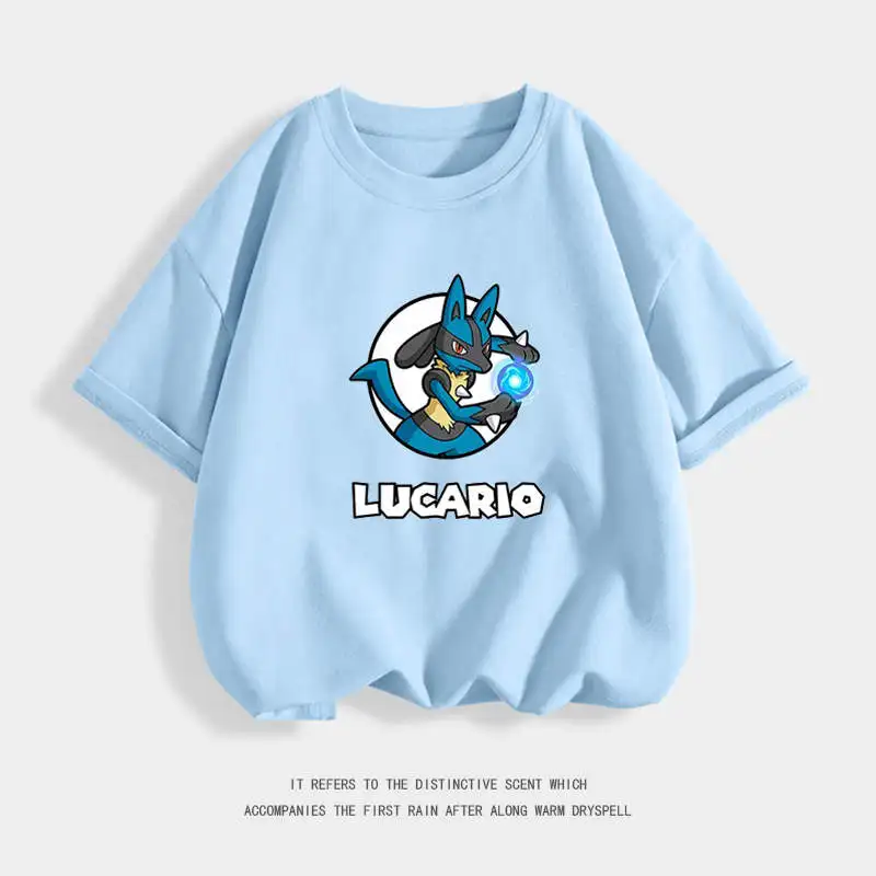 Pokémon - Japanese-style Children's Short-sleeved T-shirt Made of Pure Cotton. Summer Streetwear Best-selling Product.