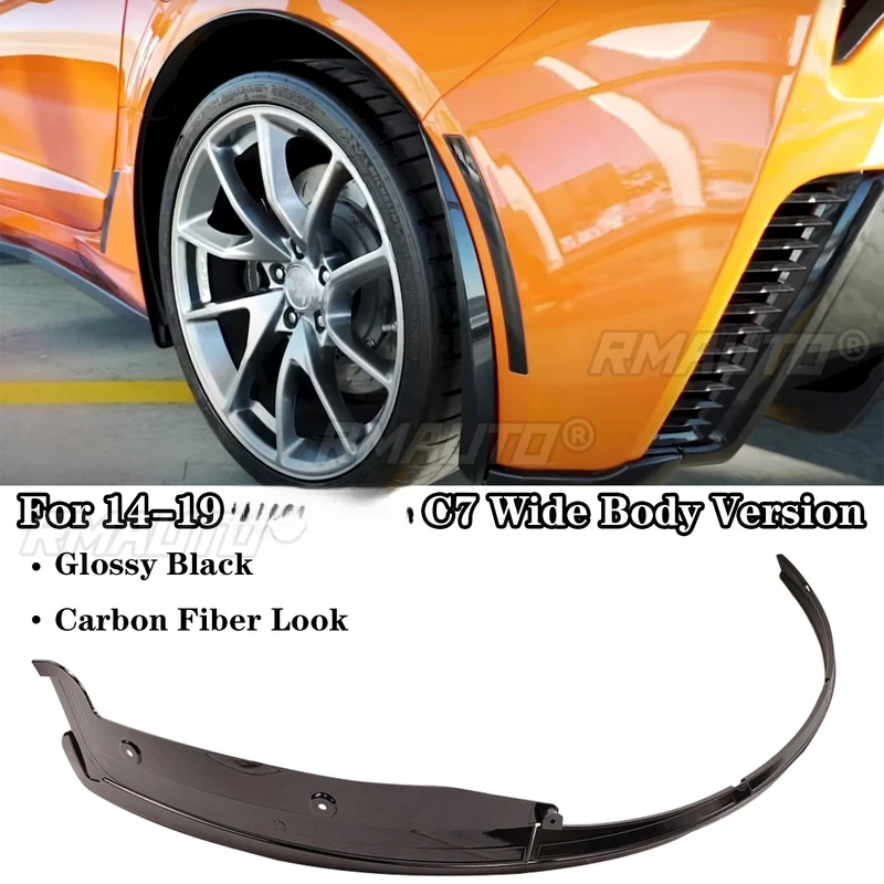 

For Corvette C7 Wide Body Version 2014-2019 a Pair(Left and Right) Rear Wheel Eyebrows Fender Flares Carbon Fiber Look