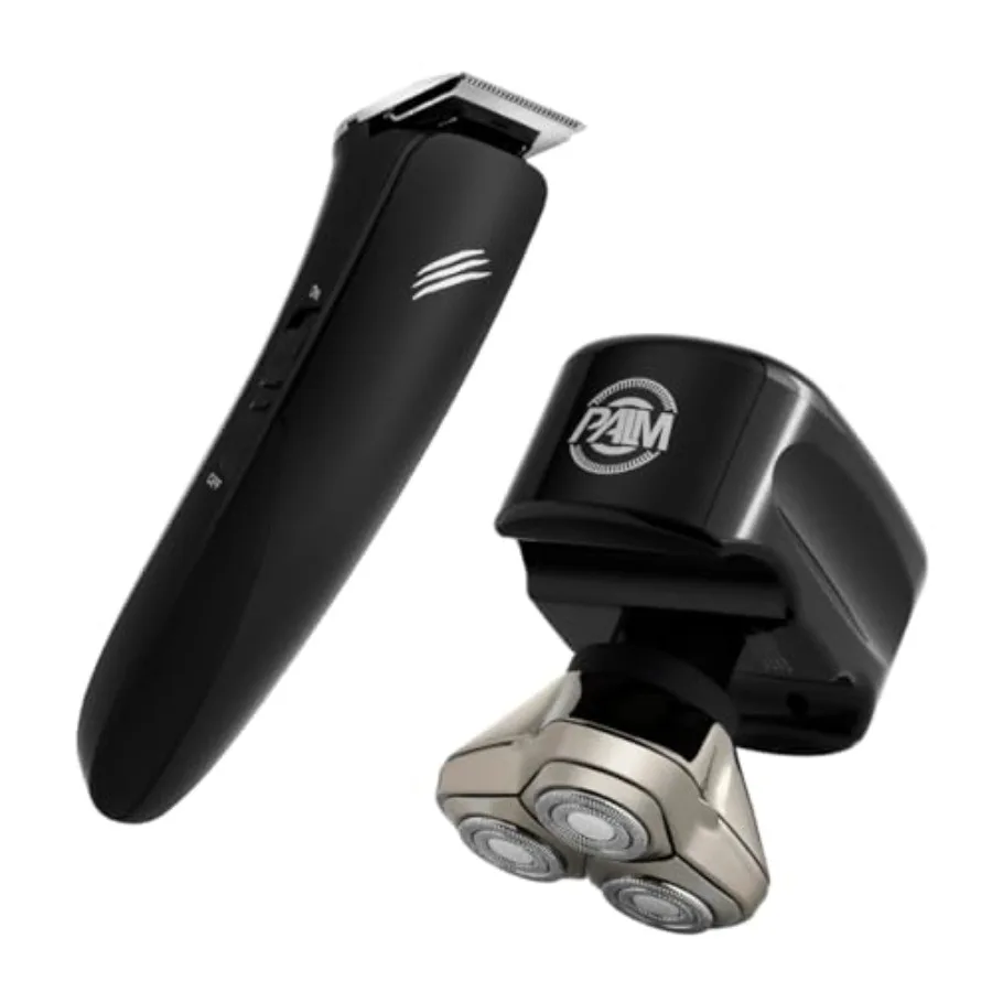 Palm Shaver for Men and Baby Beast Trimmer: Ultimate Cordless Hair and Beard Grooming Kit Precision Blades Best Gifting Combo M