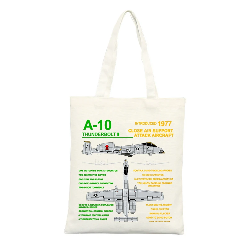 Airplane Graphic Canvas Tote Bag with Typography Print, Ideal for Casual Daily Use and Weekend Outings