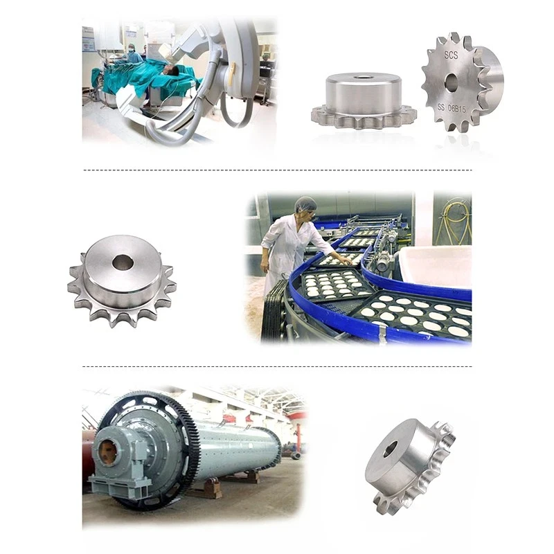 1pcs/lot 304 Ss 06b/08b/10a/12a Chain Sprocket 10t To 25 Teeth Pitch 9.525mm Industrial Drive Sprocket Gear Chain For 06b Chain