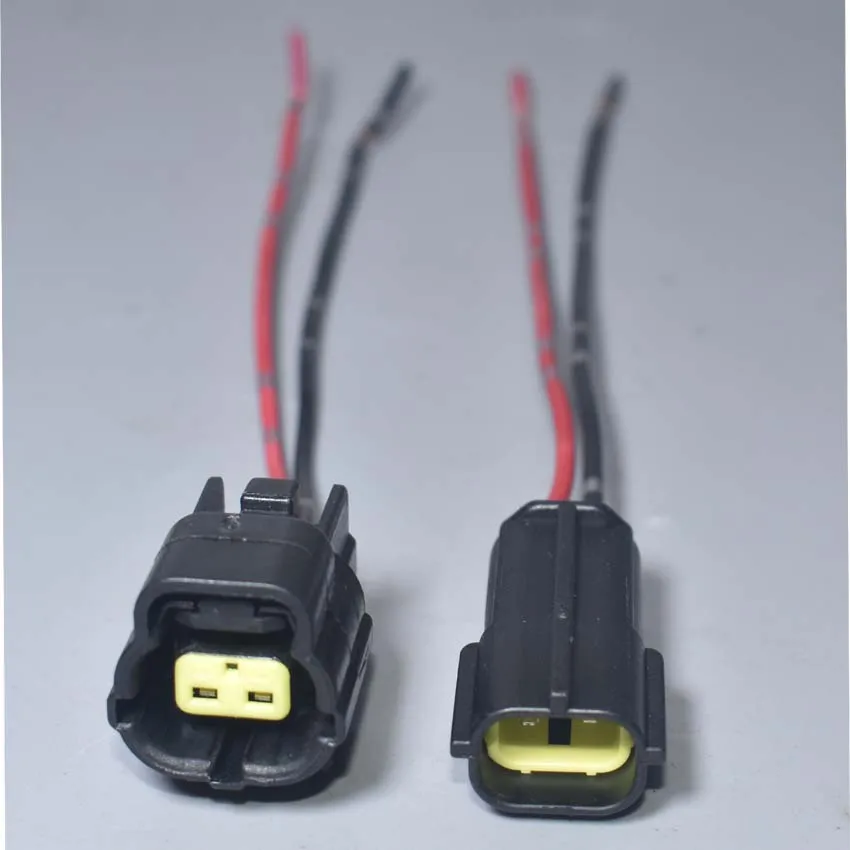 2 Pin 1.8 Series Waterproof Wire Black Male Female Connector Auto Wiring Plug With Terminal 174354-2 174352-2