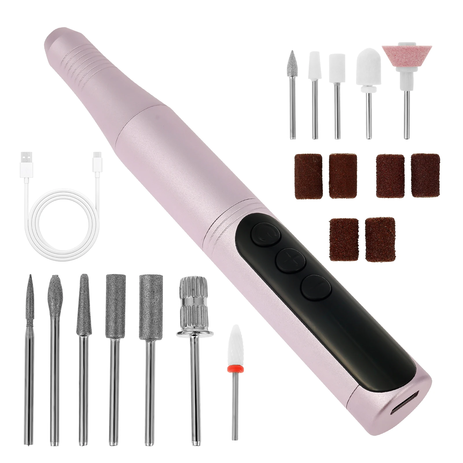 

Электрическая дрель для ногтей, перезаряжаемая профессиональная 35000 об/мин, шлифовальная машинка для ногтей, инструмент для отшелушивания и полировки маникюрного салона