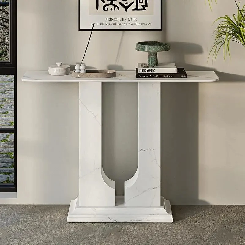 A  Entrance corridor against the wall Narrow table Entrance table Modern minimalist light luxury storage table