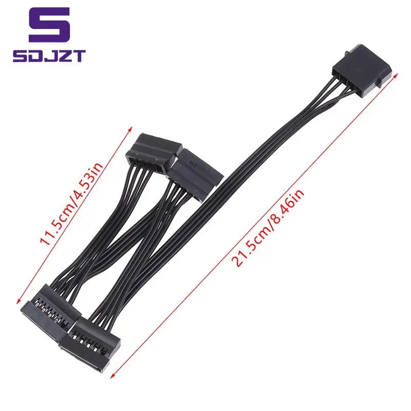 4Pin 1 Macho Para 3/4/5/6 Feminino Splitter Adaptador SATA Power Disco Rígido Extensão Cabo do Disco Rígido