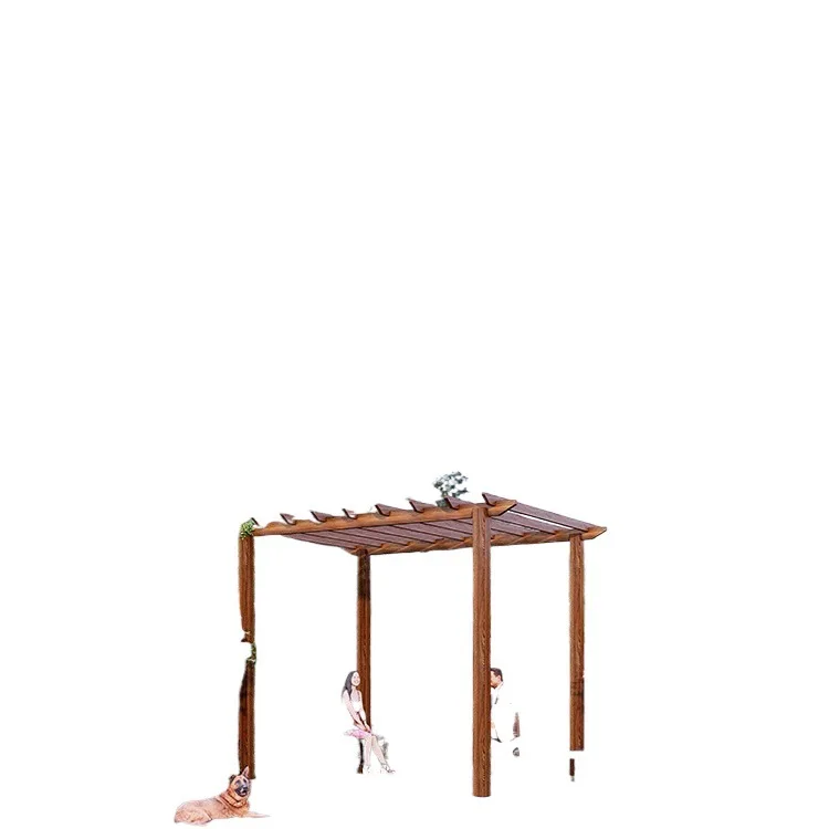 Preservative wood grape rack courtyard outdoor pavilion climbing vine  flower stand  outdoor long corridor frame canopy garden