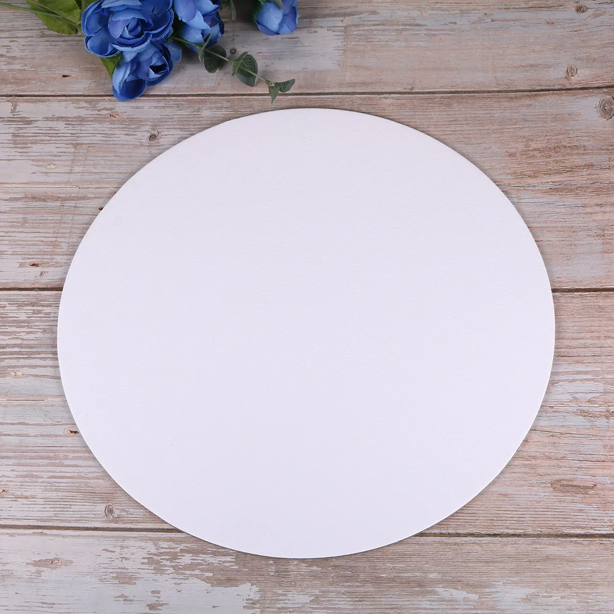 6Pcs 30Cm Round Canvas Panels Pure Cotton Artist Canvas Boards for Oil Acrylic Tempera Painting Ideal for Students Classrooms