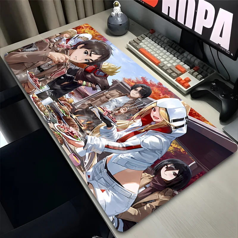 Mouse Pad PC Non Slip Rubber Mousepad Laptop Gamer Cabinet A-attack on Titan Keyboard Pad Office Computer Gaming Desk Mouse Mat