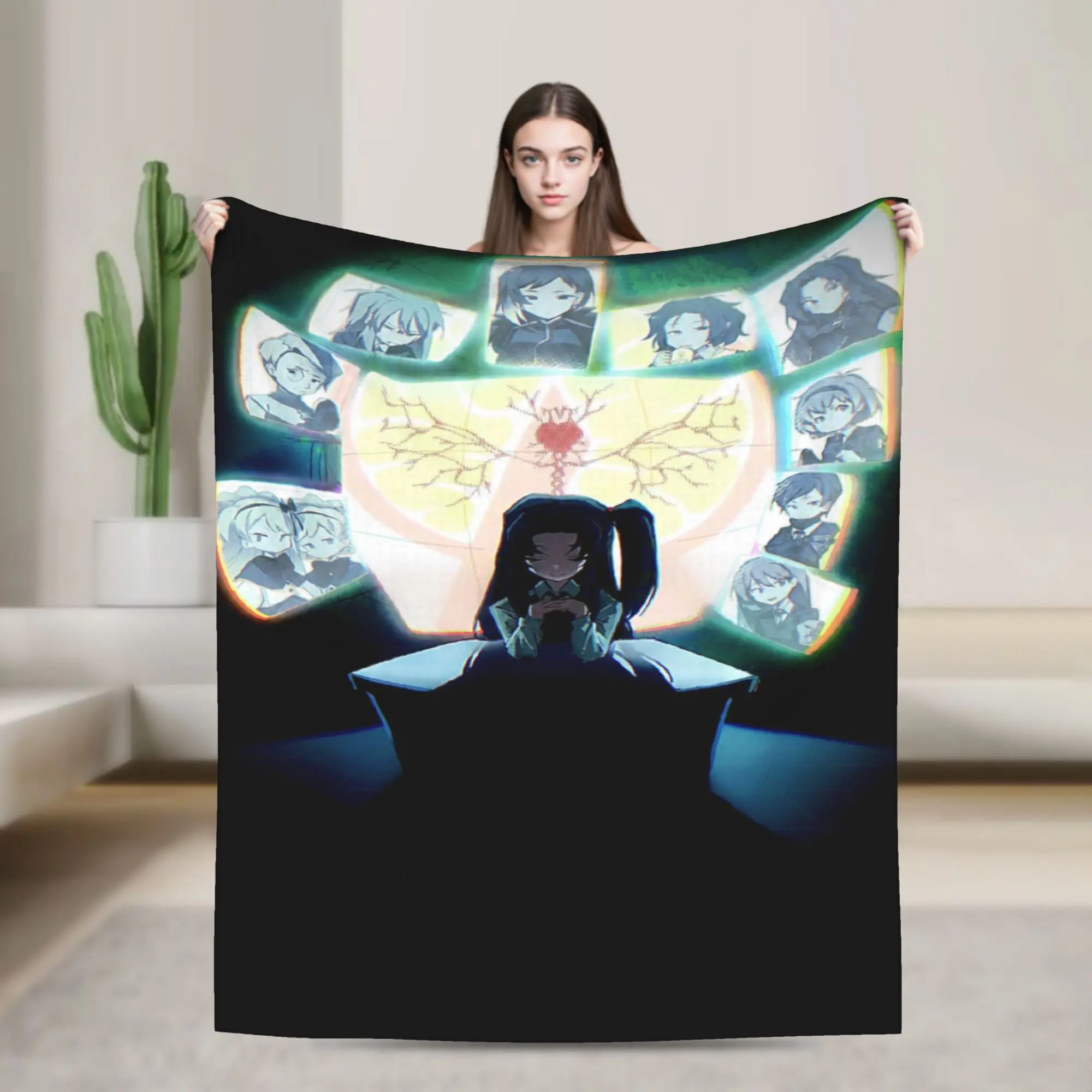 Limbus Company Project moon Blankets Flannel  Cozy Soft Throw Blankets for Sofa Bedspread