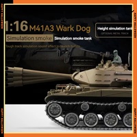 Henglong 1/16 American M41a3 Walker Dog Tank World War Ii Military Model Remote Controlled Metal Climbing Tracked Vehicle Toy