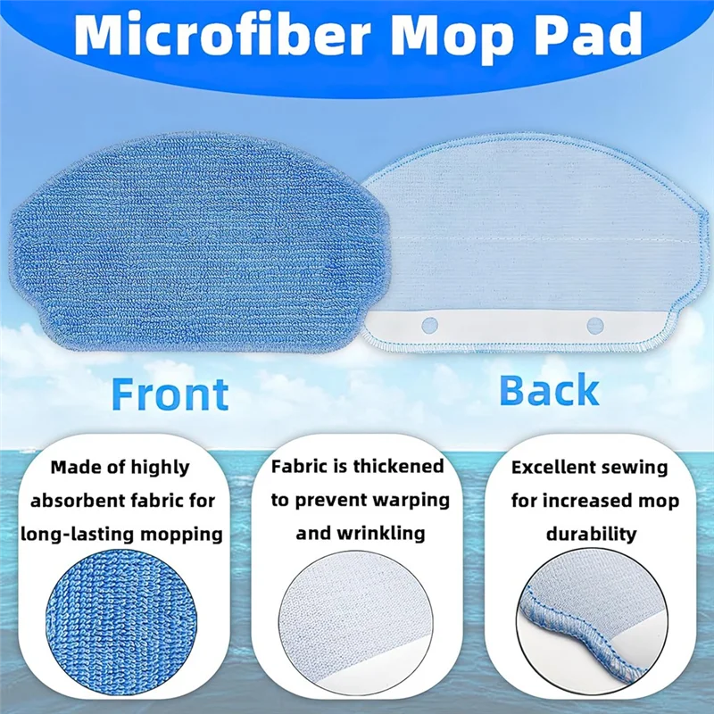 

AB43-18PCS For Midea VCR04W Robot Vacuum Cleaner Washable Side Brush Hepa Filter Mop Cloth Replacement Spare Parts Accessories