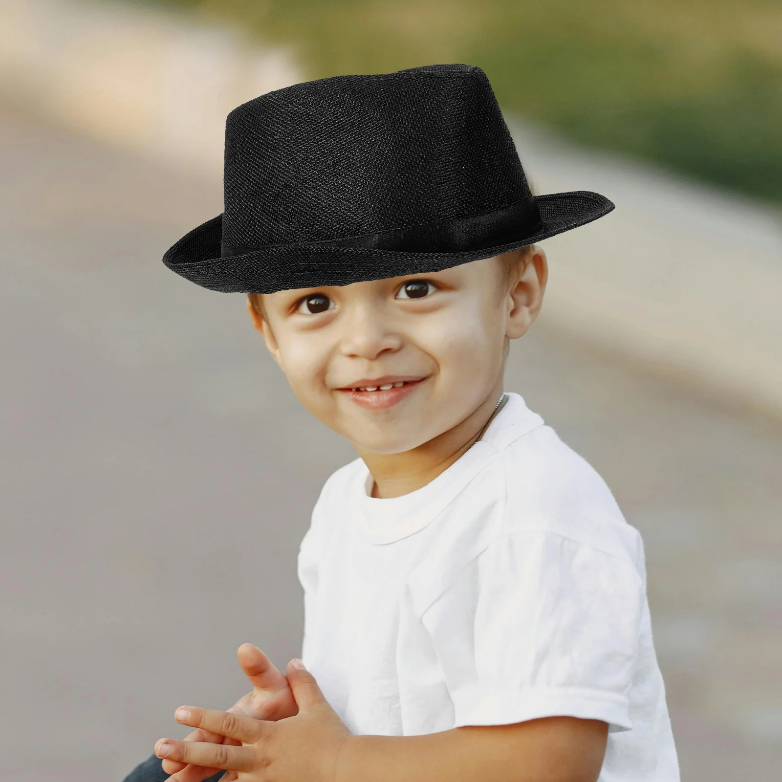 

Fedora Hat Black Elegant Gentleman Style Dancing Performance Big Fedora Hats Hat