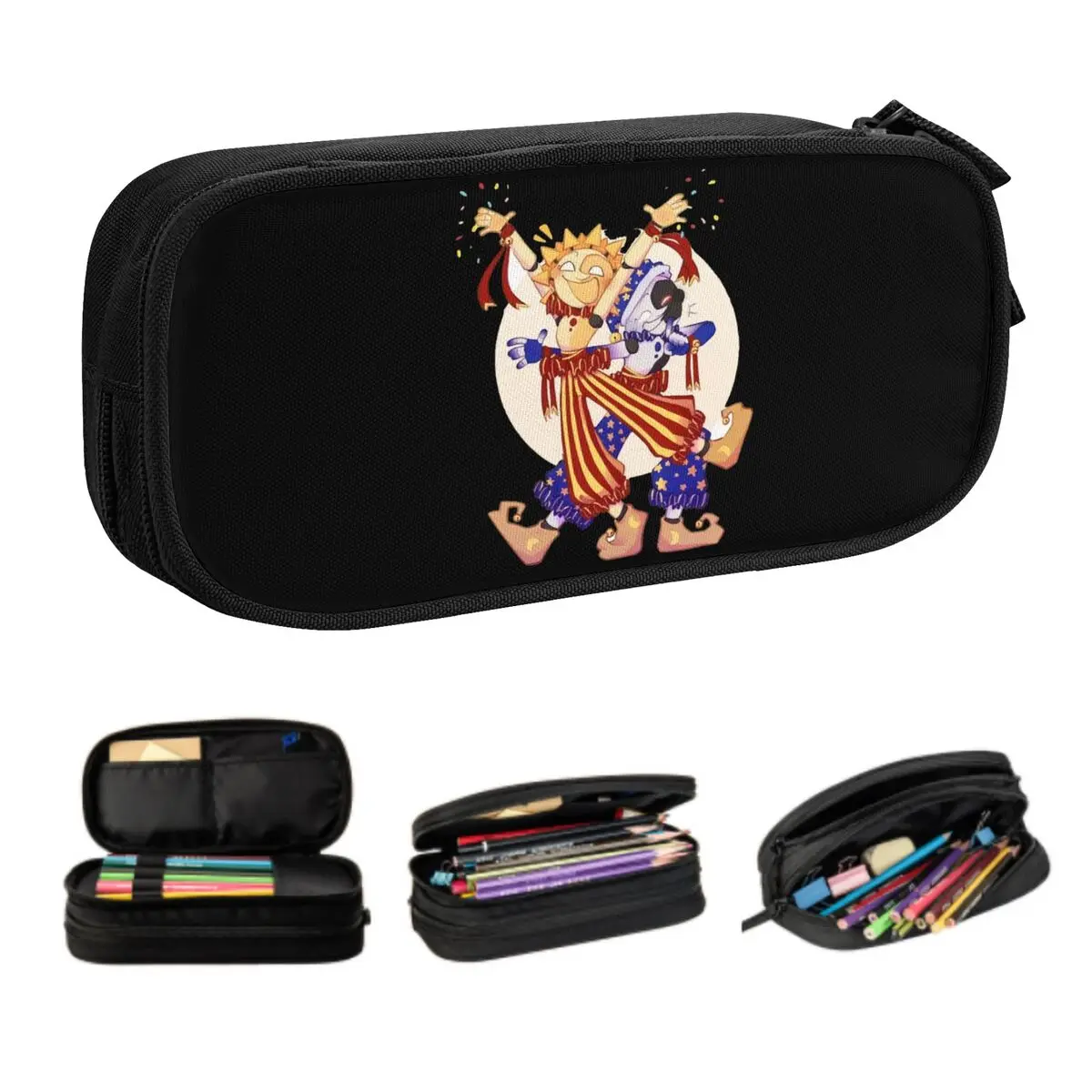 Custom Sundrop And Moondrop Cute Pencil Case Boys Gilrs Large Capacity Fnaf Security Breach Pencil Box Students Stationery