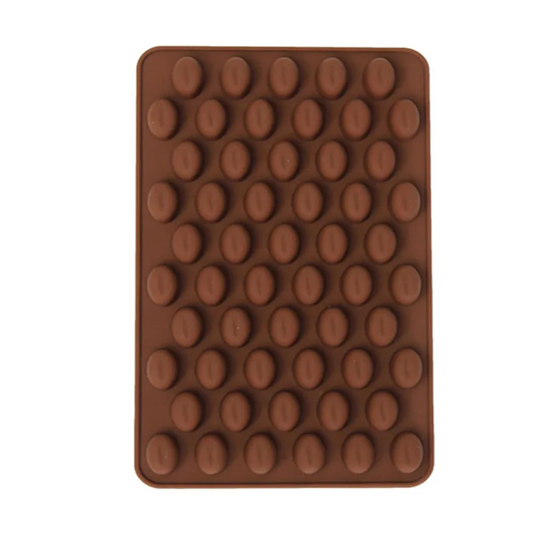 New Arrival High Quality Silicone 55 Cavity Mini Coffee Beans Chocolate Sugar Candy Mold Mould Cake Decor