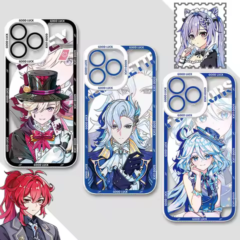 Case For Samsung Galaxy S25 Ultra S23 S22 S21 S24 Plus FE A56 A36 A26 5G A16 A06 4G Note 20 Game Genshin Impact Furina Back Etui