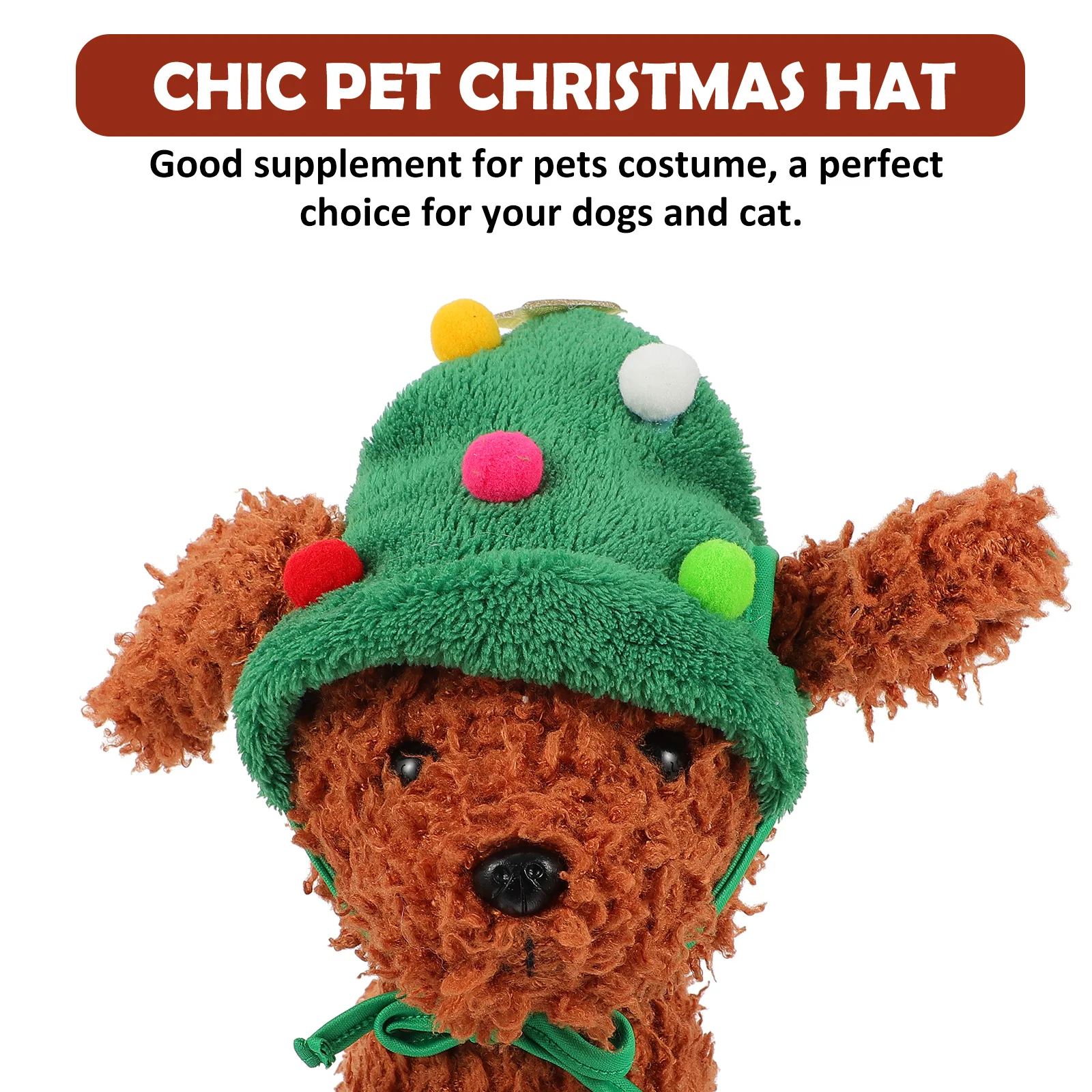 

Cat Christmas Headdress Hat for Dogs Easy to Wear Pet Holiday Costume Festive Hats