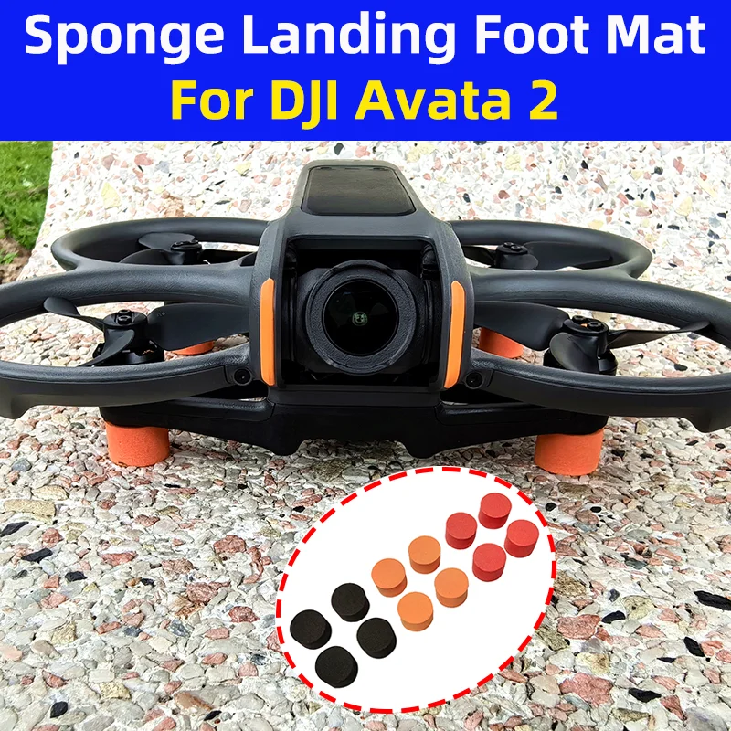 For DJI Avata 2 Drone Sponge Landing Gear Heighten Anti-wear Small Foot Mat Non-slip Buffer Bracket Protective Holder Accessory