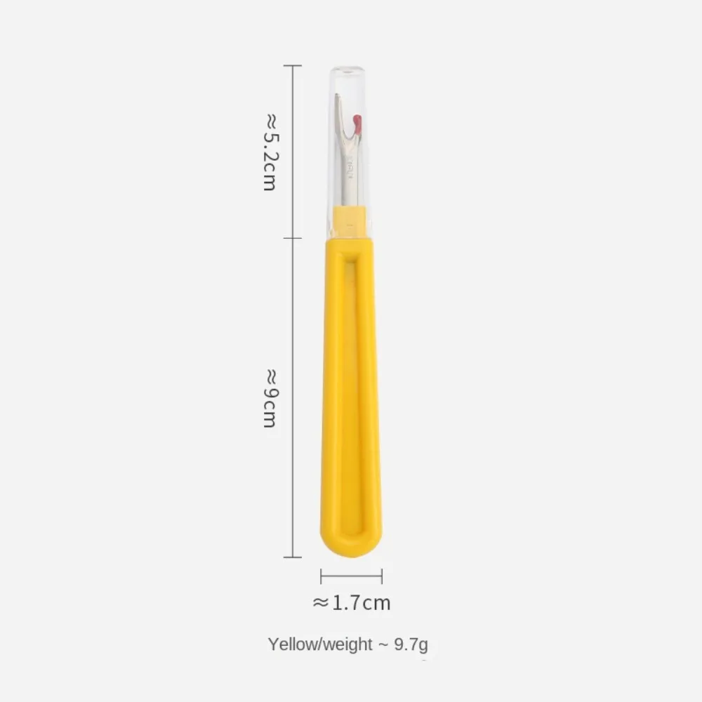Portable Steel Stitch Unpicker with Cap 4 Colors Sewing Tool Plastic Handle Light Weight Wire Stripper Sewing