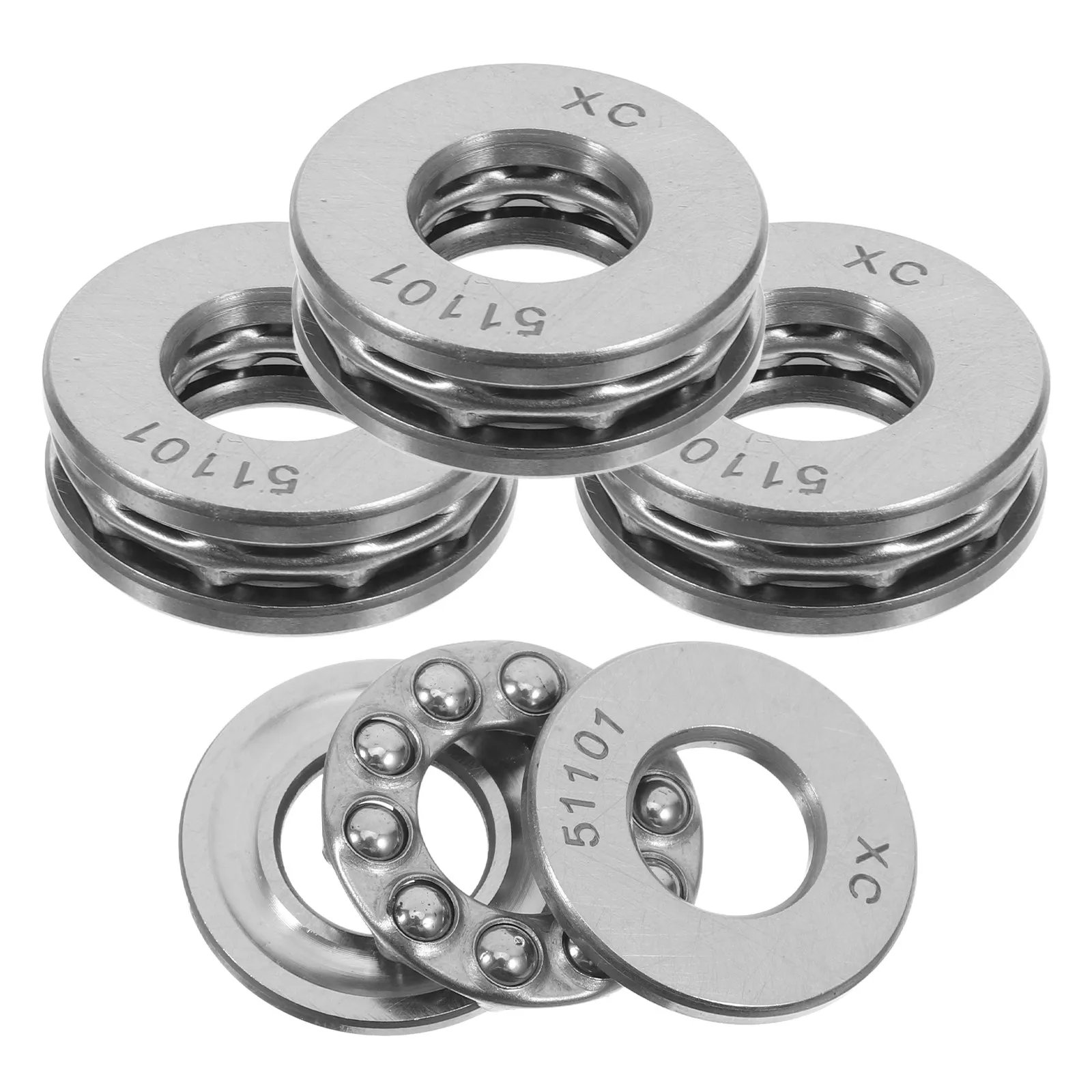 4Pcs Sturdy Steel Thrust Ball Bearings Precision Axial Ball Bearings for Industrial Machinery Oven Turntable Slider Rocker