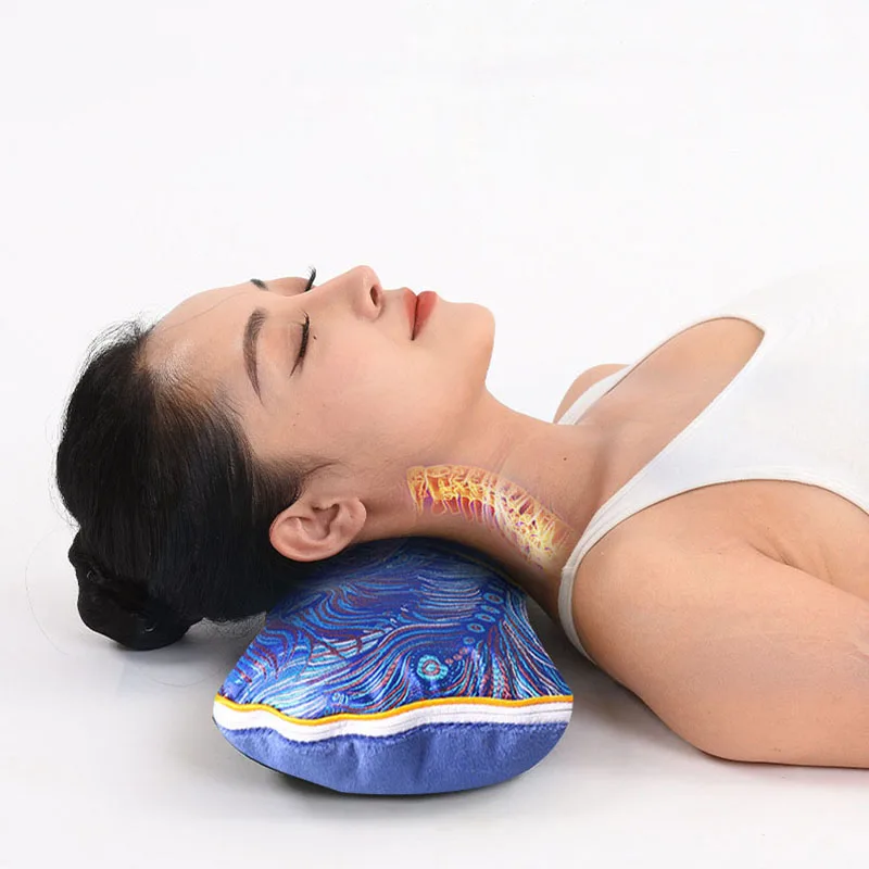 وسادة طبية صينية للتدفئة ، تخفيف آلام عنق الرحم ، ملء خشب الشيح المخملي ، وسادة الخصر أو الرقبة ، تساعد على النوم القطني