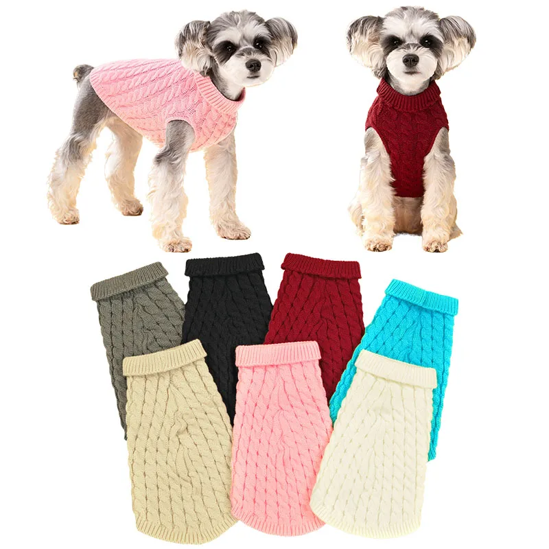 

Winter Pet Vest for Small Dogs Turtleneck Sweaters Puppy Clothes French Bulldog Chihuahua Teddy Pug Costume Pet Accessories