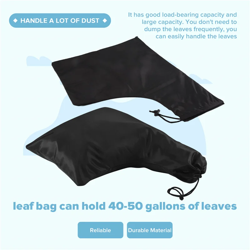Y17A حقيبة منفاخ أوراق الشجر انغلق أسفل تفريغ منفاخ أوراق الشجر حقيبة فارغة جمع ورقة لحديقة الحديقة يناسب منفاخ المكانس #5
