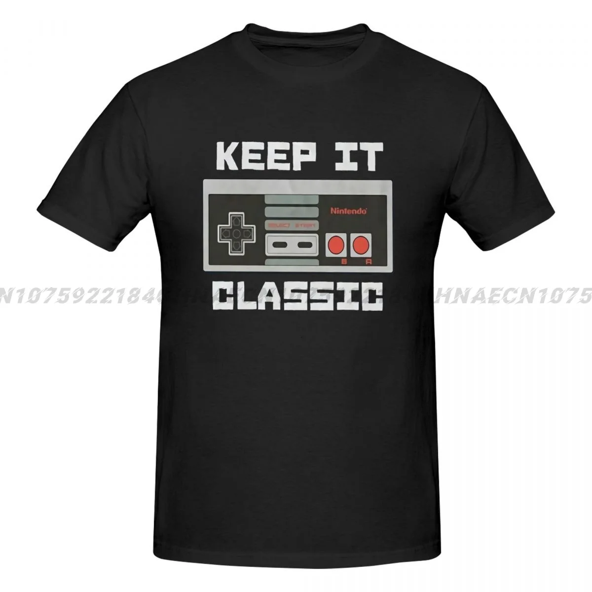 Nintendoes Men's Keep It Classic T-Shirt Prints Mans Cotton Tee Clothing Creativity Short Sleeve Fashion Casual Loose Tops