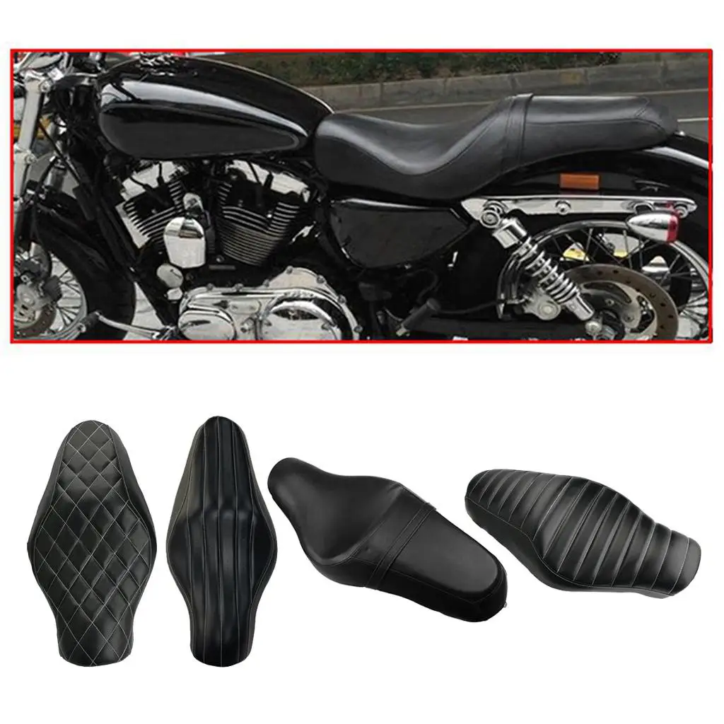 Motorcycle Cafe Racer Seat Vintage Saddle Flat Pan Retro Seat Refit For Harley XR1200/1200X Sportster 1200/883/883L/883R 2004-16