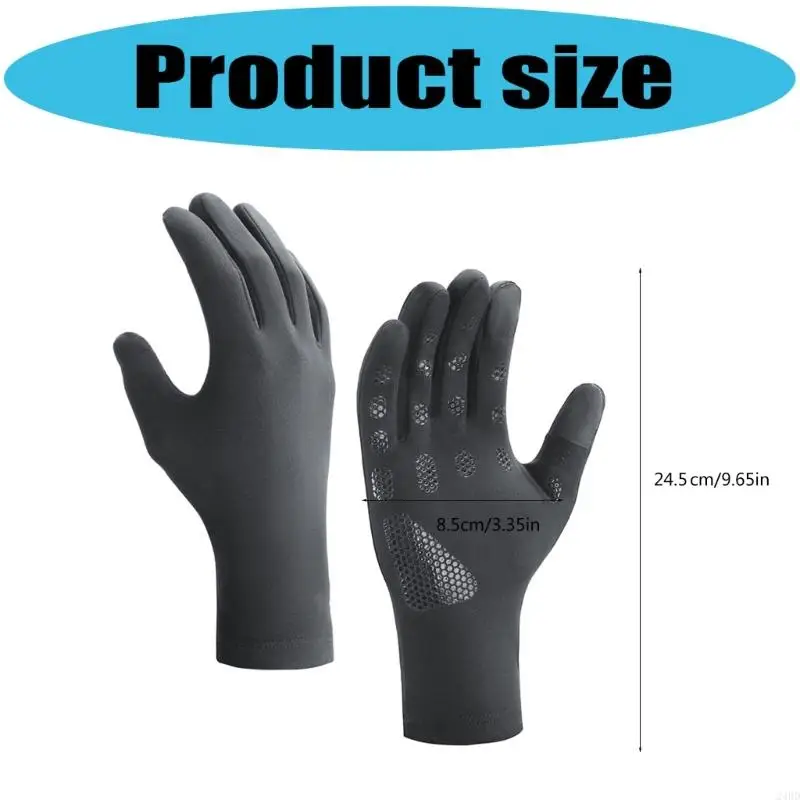 خفيفة الوزن قابلة للتنفس. قفازات تزلج كاملة الأصابع قفازات شتوية للطقس البارد على الجليد للجري وركوب الدراجات والقيادة 24BD #2