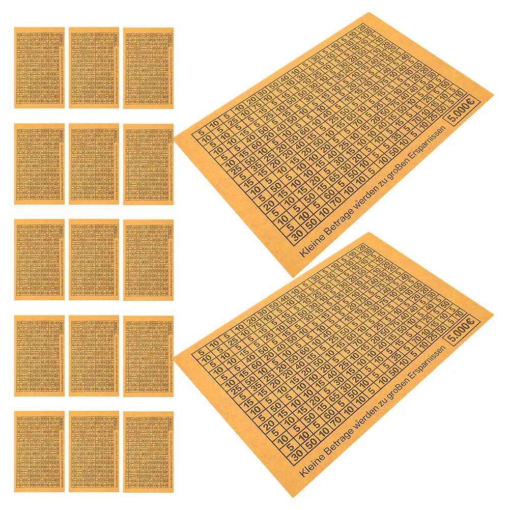 

30 листов наклеек для финансовых целей: стикеры для копилки, отслеживания евро-деноминаций, DIY декор, мотивационные финансовые наклейки-цели