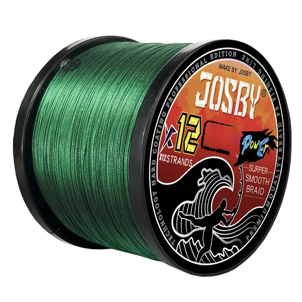 JOSBY Angelschnüre 12 Stränge geflochten PE 300 m 500 m 1000 m Japan Multifilament Karpfen Fliegenfischen Draht starke 12X Weben Pesca