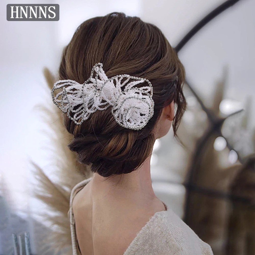 

TOPQUEEN Elegant Wedding Bridal Hollow Hairpin Handmade Bead Weaving Women Ins Style Banquet Party Daily Hair Accessories YXA109