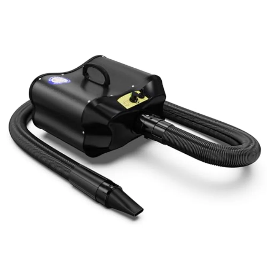 

Flying Pig Double Motor High Performance Dog Pet Grooming Dryer in Black for Fast Drying Durable and Lightweight Design with Ad