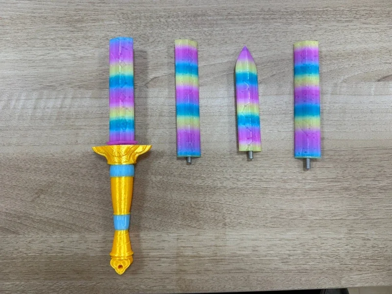 New Rainbow Color Sword Rumi Cosplay Luminous Sword Props Girl Group Idol Carnival Costume Accessories Party Gift For Kids Adult