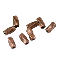 30pcs copper-tone curved spacer beads h1382